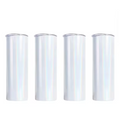 White glitter tumbler