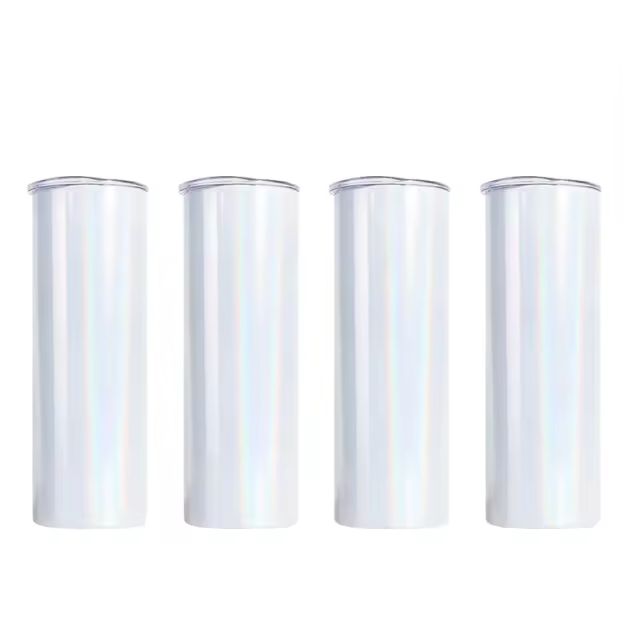 White glitter tumbler